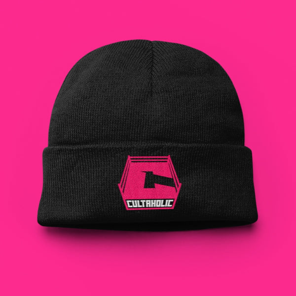 Cultaholic black beanie hat